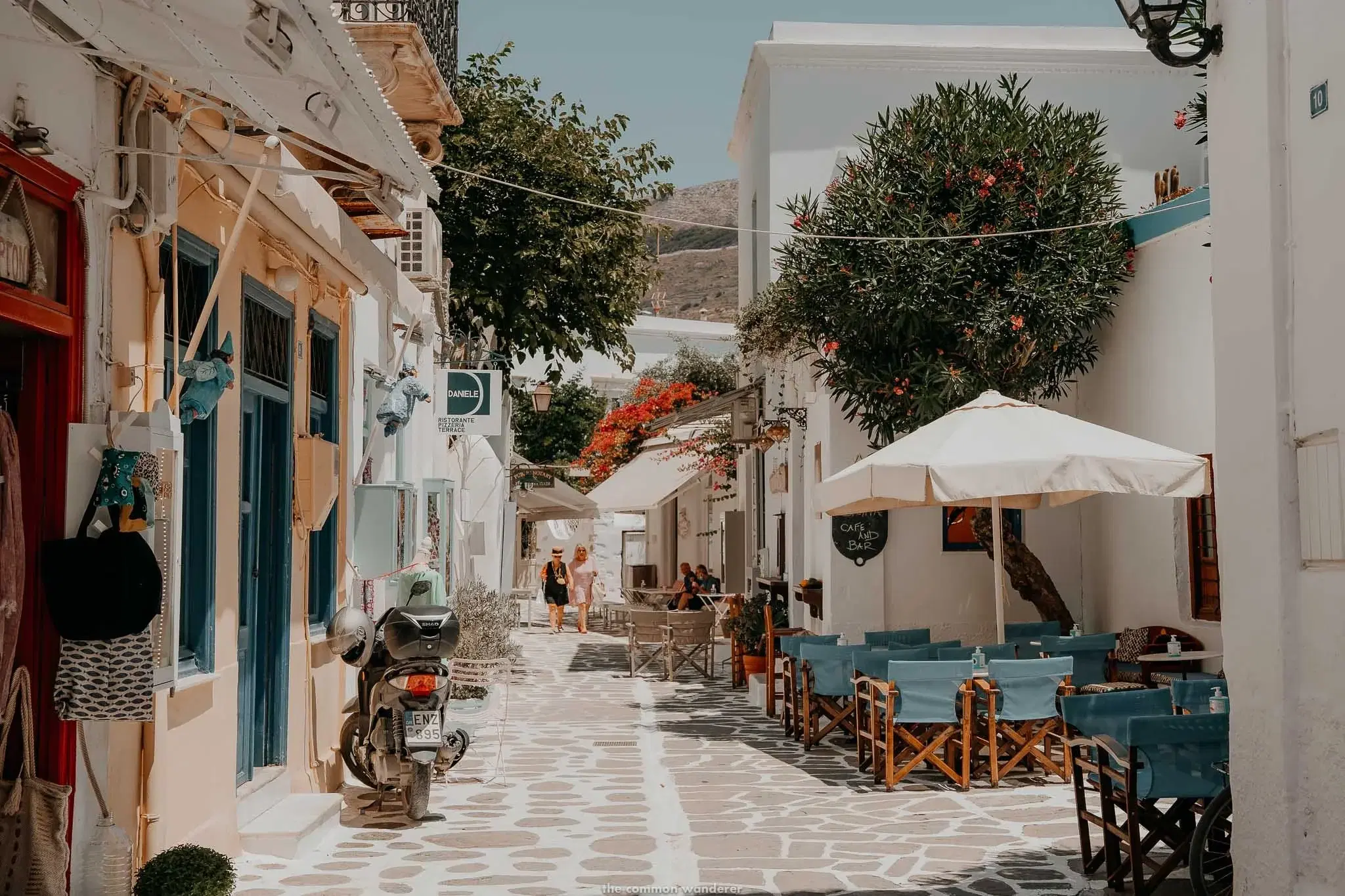 Parikia port and old town Paros by car
